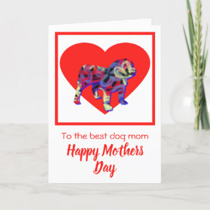 Agradecimento Cartão de Dia das Mães do Cachorro Vermelho Inglês