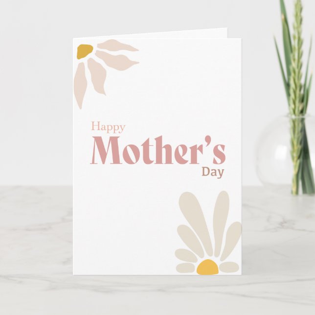 Agradecimento Cartão de Dia das Mães Modernas (Frente)