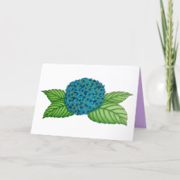 Agradecimento Cartão de Dia de as mães de flor azul de hydrangea
