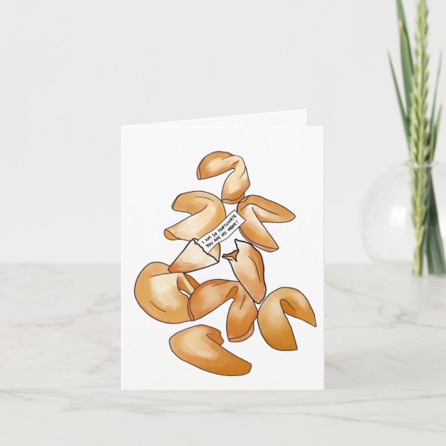 Agradecimento cartão de dia de as mães do biscoito da sorte (Frente)