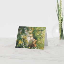 Agradecimento Cartão de dia de as mães floral de gato personaliz