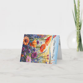 Agradecimento cartão de dia de as mães personalizado floral