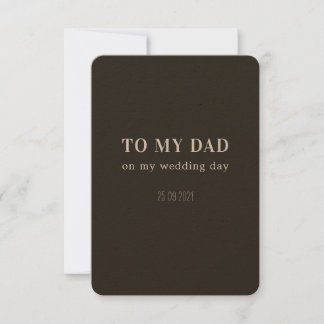 Agradecimento Cartão de Dia de Casamento - Pai/Papai