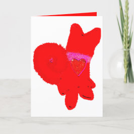 Agradecimento Cartão de Dia de os namorados de cão bonito