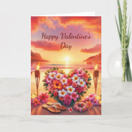 Agradecimento Cartão de Dia de os namorados Havaiano