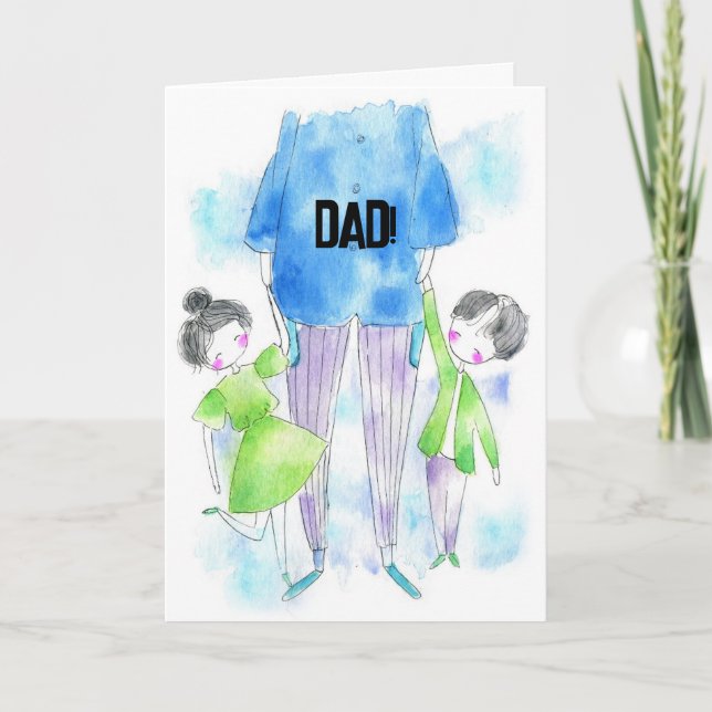 AGRADECIMENTO CARTÃO DE DIA DE OS PAIS DE GAROTA E DE GAROTO (Frente)