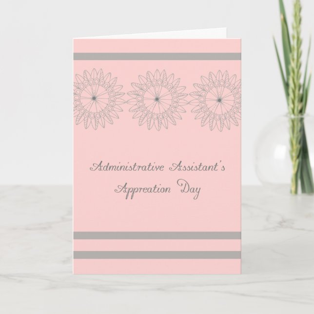 Agradecimento Cartão de Dia do Assistente Administrativo (Frente)