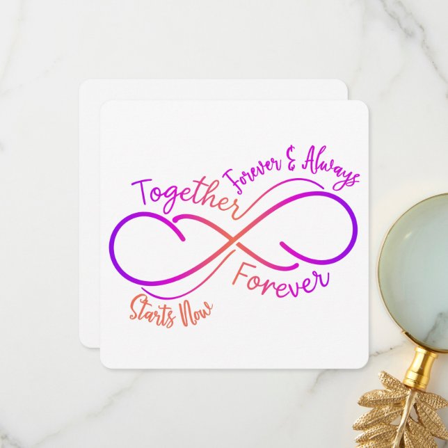 Agradecimento Cartão de Dia dos Namorados - Para Sempre e Sempre (Frente/Verso In Situ)