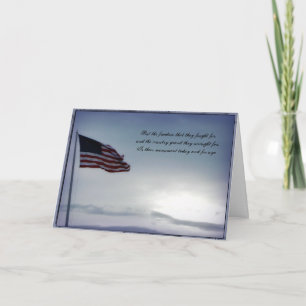 Agradecimento Cartão de Dia dos Veteranos de Bandeira Americano