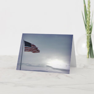 Agradecimento Cartão de Dia dos Veteranos de Bandeira Americano