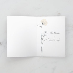 Agradecimento Cartão de Dia Floral Minimalista - Ela Bloomia