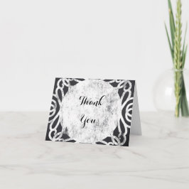 Agradecimento Cartão de Dobrar Chalk Vintage Elegante de Agradec