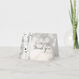 Agradecimento Cartão de Dobrar Obrigado pela Neve Branca de Inve