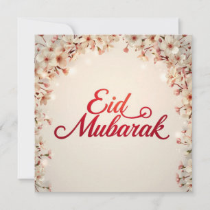 Agradecimento Cartão de Eid Mubarak para Eid Fitr