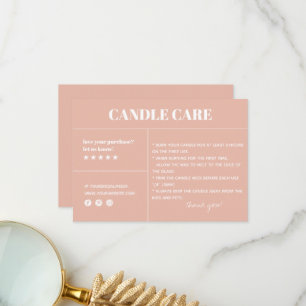 Agradecimento Cartão de Encapsulamento para o Candle Care Obrig