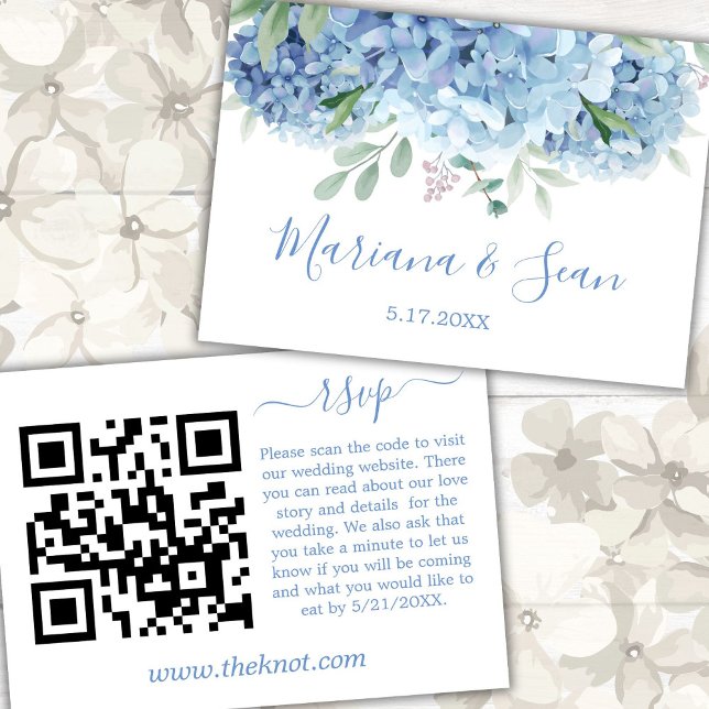 Agradecimento Cartão de Enclosure de Código QR para Casamento co (Criador carregado)