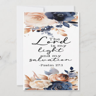 Agradecimento Cartão De Encorajamento Psalms 27:1