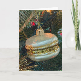 Agradecimento Cartão de Enfeite de Macaron de Natal em Árvore de