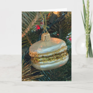 Agradecimento Cartão de Enfeite de Macaron de Natal em Árvore de
