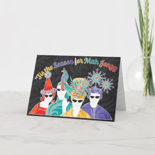 Agradecimento Cartão de Estação Mah Jongg (Frente)