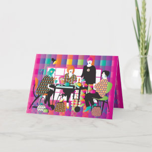 Agradecimento Cartão de Estilo Mah Jongg Memphis