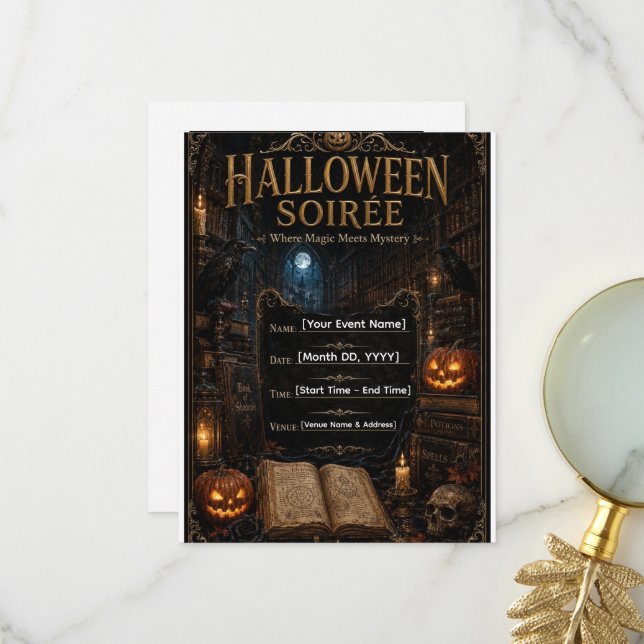 Agradecimento Cartão de Evento de Halloween Imprimível (Frente/Verso In Situ)