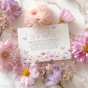 Agradecimento Cartão de Exposição de Chuveiro Flor Silvestre Noi