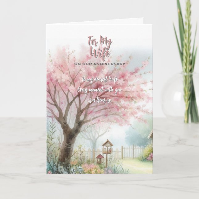 Agradecimento Cartão de Felicitações de Aniversário de Casamento (Frente)