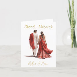 Agradecimento Cartão de Felicitações de Casamento Desi