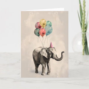 Agradecimento Cartão de Felicitações de Celebração de Elefante