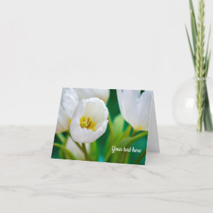 Agradecimento Cartão de felicitações Tulipa Branca