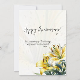 Agradecimento Cartão de Feliz Aniversário JW Amarelo & Lírios Br