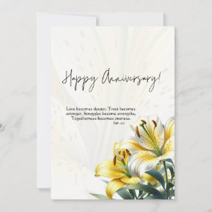 Agradecimento Cartão de Feliz Aniversário JW Amarelo & Lírios Br