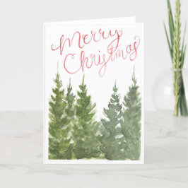 Agradecimento Cartão de Feriado de Natal em Watercolor