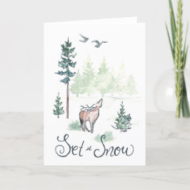 Agradecimento Cartão de Feriado de Natal em Watercolor