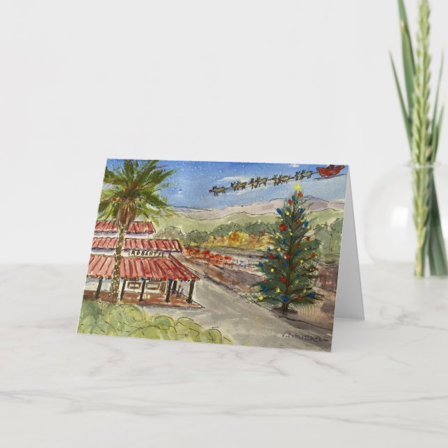 Agradecimento Cartão de Feriado do Woodside para os papais noeis (Frente)