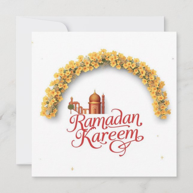 Agradecimento Cartão de feriado Ramadan Kareem (Frente)