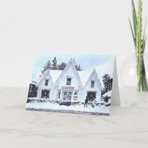 Agradecimento Cartão de Feriado Snowy Vermont