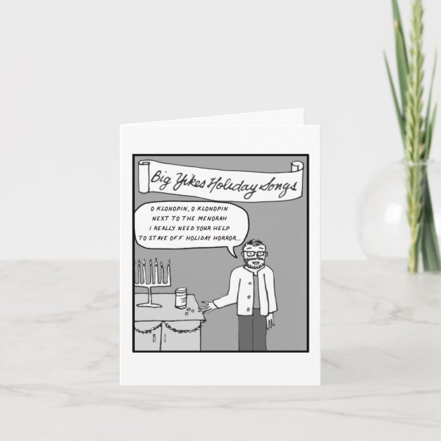 Agradecimento Cartão de Férias Big Yikes: Hanukkah, O Hanukkah (Frente)