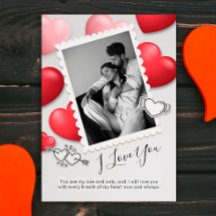 Cartão de Férias de Dia dos Namorados Feliz Modern