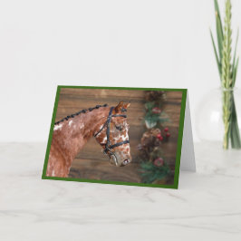 Agradecimento Cartão de Férias de Natal de Cavalo Knabstrupper S