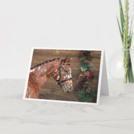Agradecimento Cartão de Férias de Natal de Cavalo Knabstrupper S