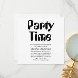 Agradecimento Cartão de Festa de Graduação Elegante Amelia Font