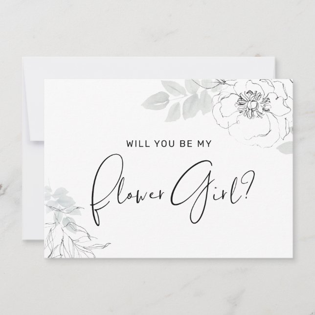 Agradecimento Cartão de Flor de Ilustração Floral Botânica (Frente)