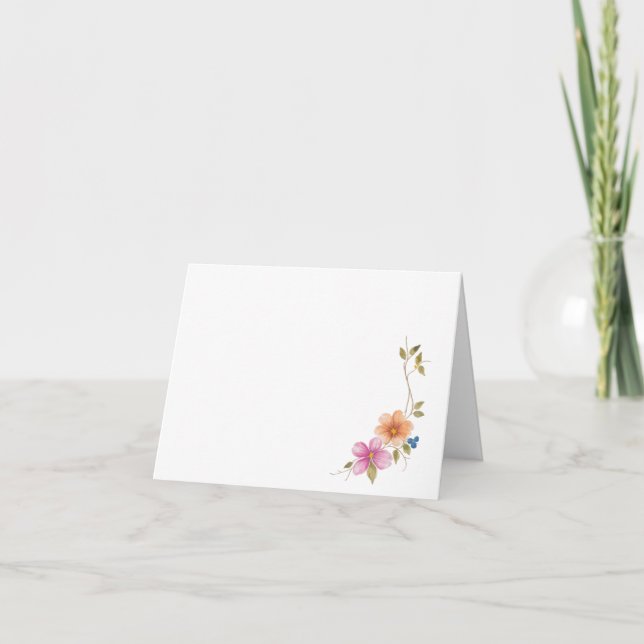Agradecimento Cartão de Flores da Campina Matinal (Frente)