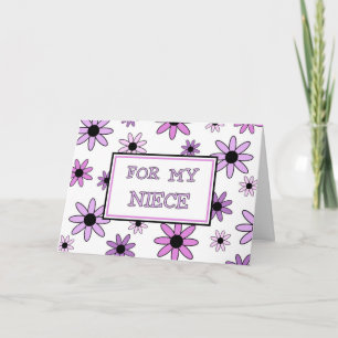 Agradecimento Cartão de Florista Menina de Flores Sobrinha Flore