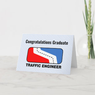 Agradecimento cartão de formatura da liga de engenheiros de tráf