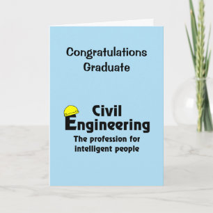 Agradecimento Cartão de formatura de Engenheiro Civil Inteligent