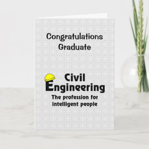 Agradecimento Cartão de formatura de Engenheiro Civil Inteligent