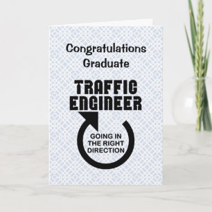 Agradecimento Cartão de Formatura de Engenheiro de Tráfego Direç